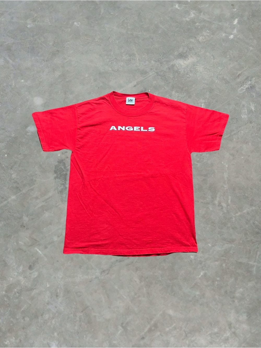 ☀️ Vintage Anaheim Angels Graphic Tee Lee Sport Mens Size M Red